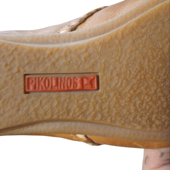 Pikolinos Tan Leather Oxfords Women's Leather Lace Up Flats Size 6 - Picture 9 of 10